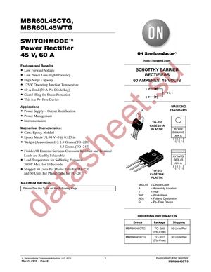 MBR60L45WTG datasheet  